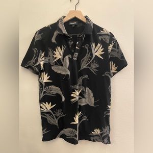 Black Floral Express Polo